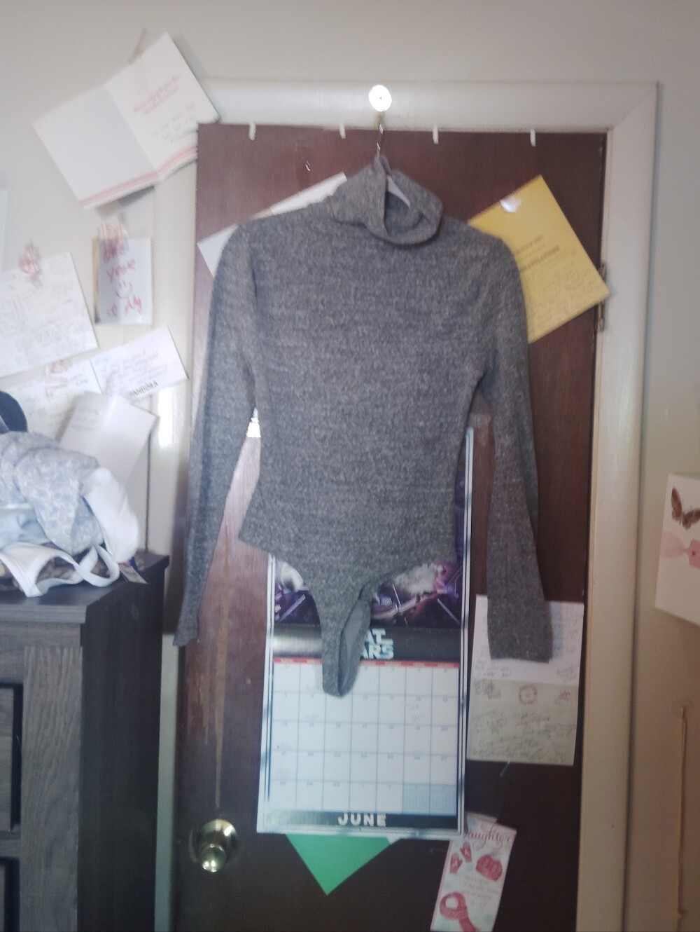 MADEWELL Turtleneck Bodysuit - Grey Size Medium NWOT - Picture 7 of 10